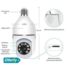 Cámara de Seguridad WiFi 720P 360°