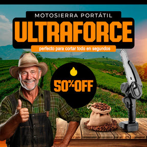 Motosierra Portátil UltraForce + 2 Baterías Recargables