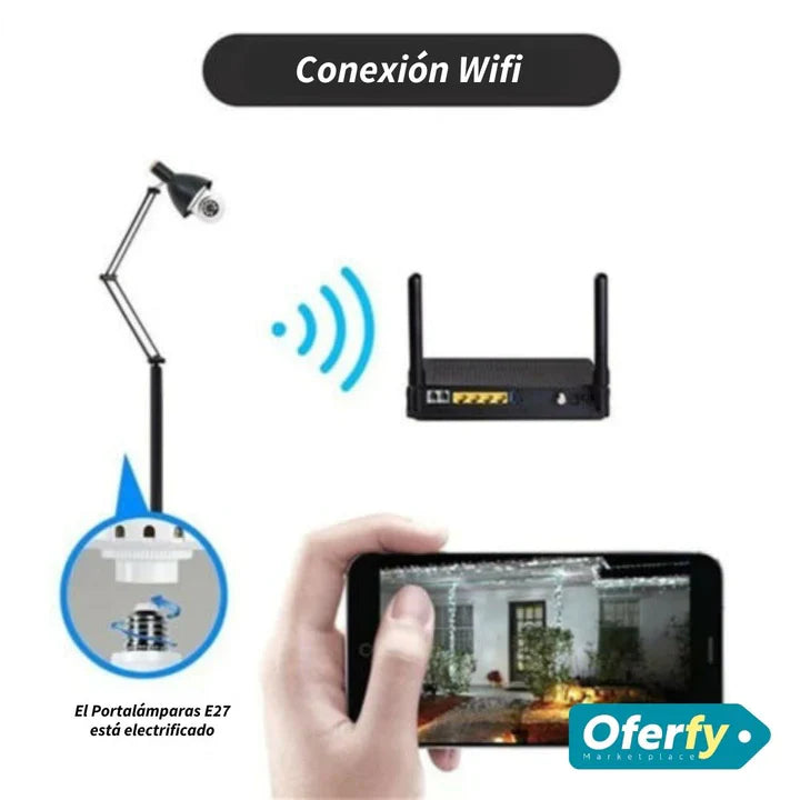 Cámara de Seguridad WiFi 720P 360°