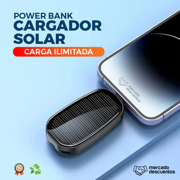 CARGADOR CON ENERGÍA SOLAR PORTÁTIL